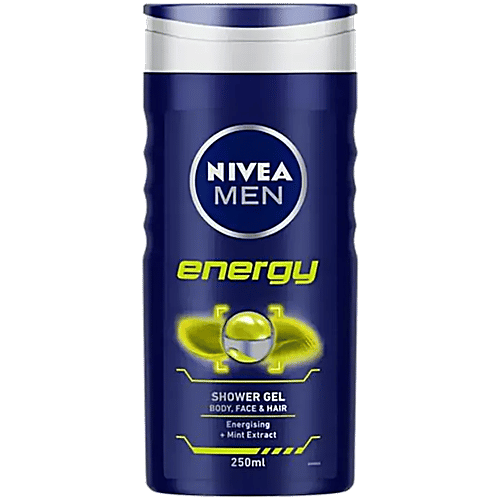 Nivea Energy Shower Gel With Mint Extracts For Body, Face & Hair, 250 ml  