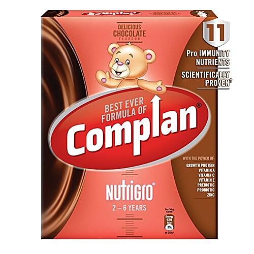 Complan Nutrigro Growth Drink for Toddlers - Delicious Chocolate Flavour, 2-6 Years, 400 g Carton 