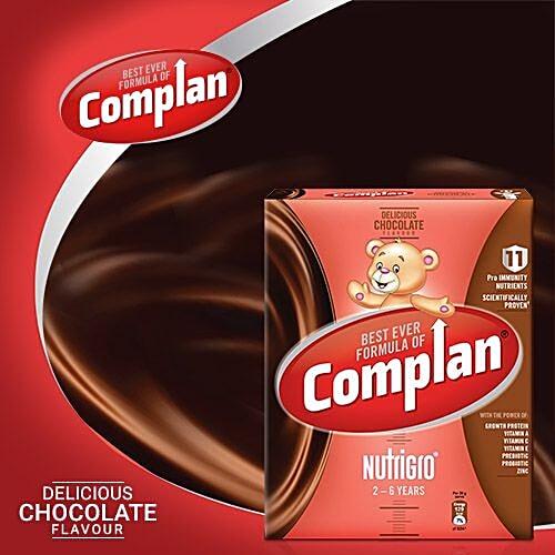 Complan Nutrigro Growth Drink for Toddlers - Delicious Chocolate Flavour, 2-6 Years, 400 g Carton 