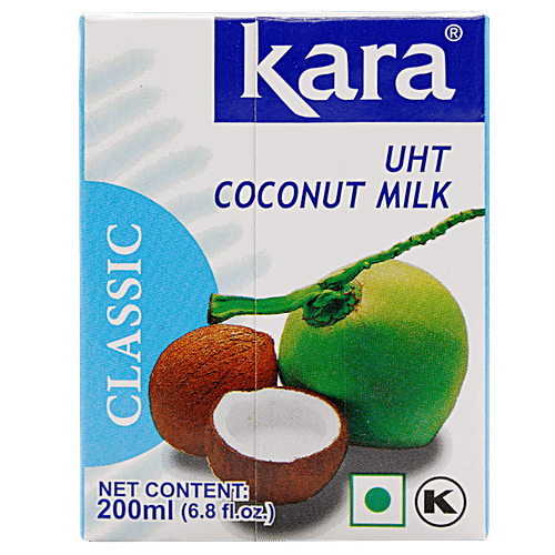 Kara Coconut Milk - UHT Classic, Imported, 200 ml Carton 