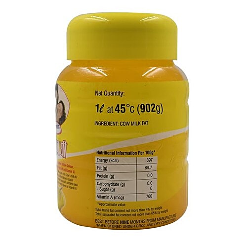 Dynamix Cow Ghee/Tuppa - Pure, 1 L Jar Naturally Rich in Vitamin A