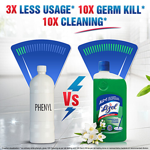 Lizol Disinfectant Surface Cleaner - Jasmine, 1 L
