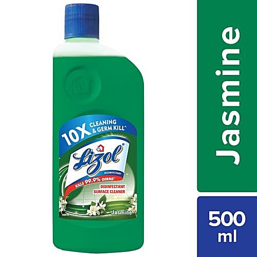 Lizol Disinfectant Surface & Floor Cleaner Liquid - Jasmine, Kills 99.9% Germs, 500 ml  