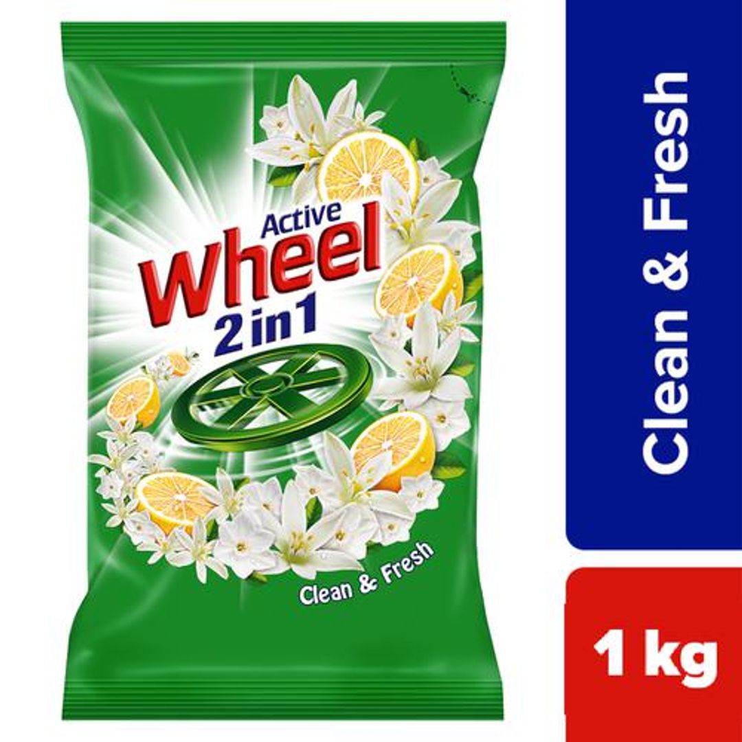 Wheel  Green Lemon & Jasmine Detergent Powder, 1 kg 