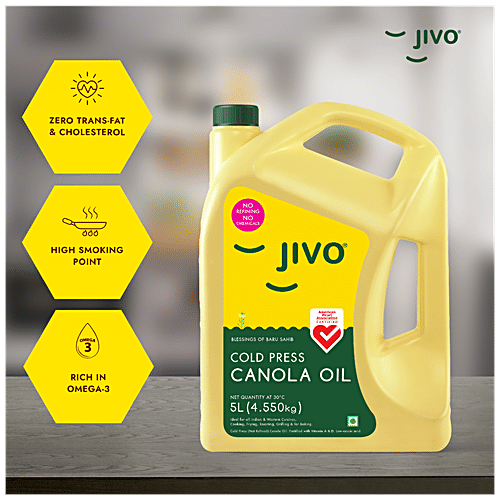Buy Jivo Oil Canola 5 Ltr Bottle Online At Best Price of Rs 1650