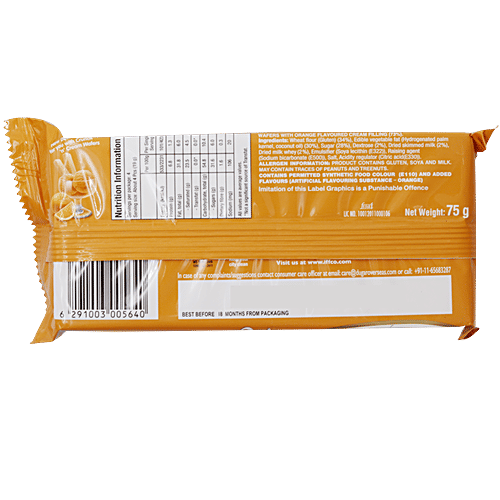 Tiffany Cream Wafers - Orange Flavored, 75 g  