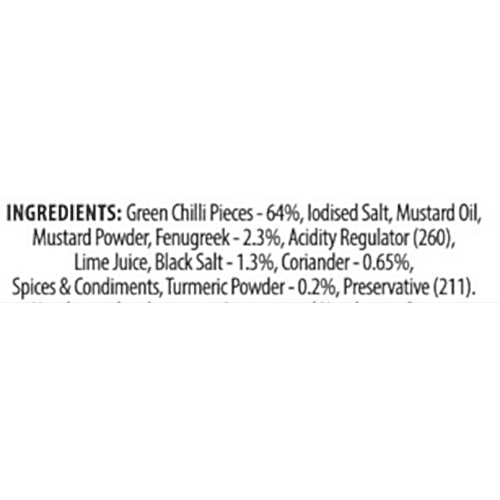 Tops Premium Pickle - Gold Green Chilli, 375 g Bottle 