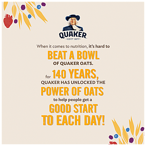 Quaker Oats Breakfast Cereal - Nutritious, Rich In Protein, Helps To Maintain Weight, Easy To Cook, 500 g Jar Rich Source of Dietary Fibre