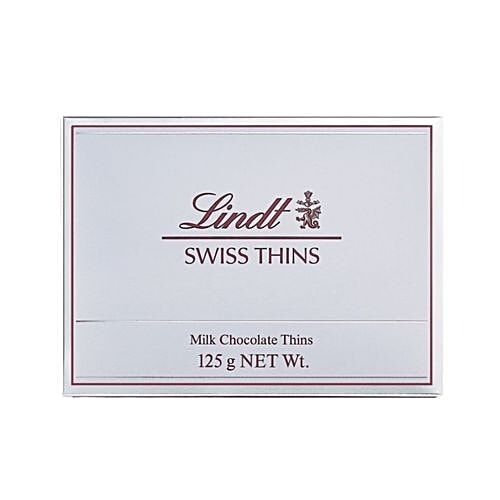 Buy Lindt Chocolate Swiss Thins Milk 125 gm Pouch Online at Best