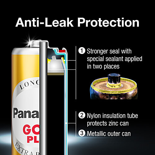 Panasonic Carbon Zinc AA Battery - Gold Plus, 10 pcs