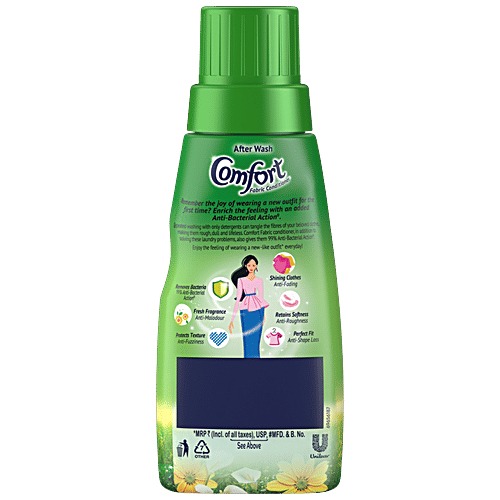Comfort After Wash Anti-Bacterial Fabric Conditioner, 210 ml Bottle 99% Anti-Bacterial Action