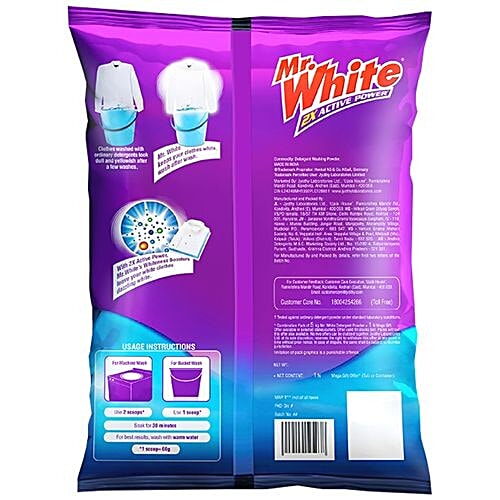 Buy Mr White Detergent Powder 1 Kg Pouch Online At Best Price of Rs 95