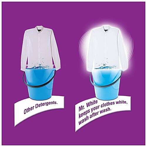 Mr. White Detergent Powder, 1 kg Pouch 