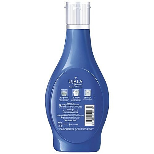 Ujala Supreme Fabric Whitener, 250 ml  Super Whiteness
 Ultra Radiance Molecules