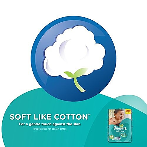 Pampers  Baby Dry Medium (6-11 kg) - 66 Diapers, 66 pcs  