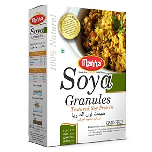 Buy Manna Soya Granules 100 Natural Textured Soy Protein 200 Gm Carton
