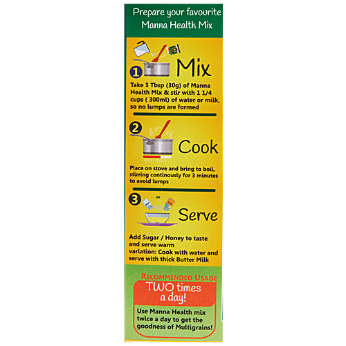 Manna Health Mix  - Natural Nutrition, No Added Sugar, Preservative Free, 500 g Carton Natural Nutrition, No Added Sugar, No Additives, No Added Colour & Flavour