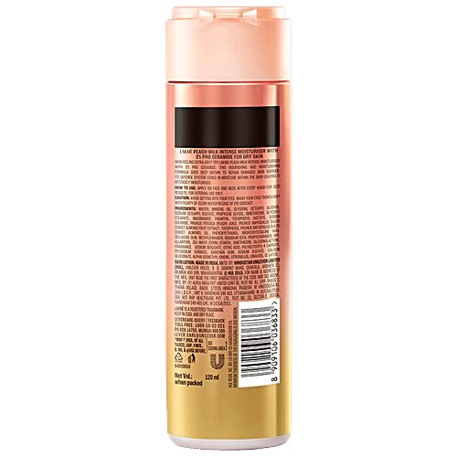 Lakme Peach Pro Ceramide Intense Moisturizer - For Dry Skin, Normal Skin & Sensitive Skin, 120 ml For Skin Barrier Repair