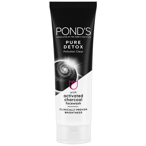 Ponds Pure Detox Anti-Pollution Purity Face Wash With Activated Charcoal, 50 g  