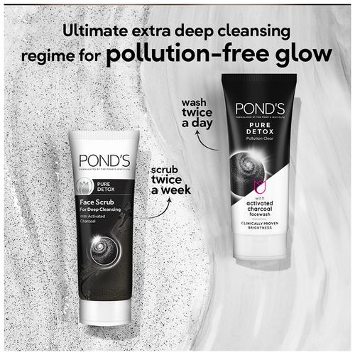 Ponds Pure Detox Anti-Pollution Purity Face Wash With Activated Charcoal, 50 g  
