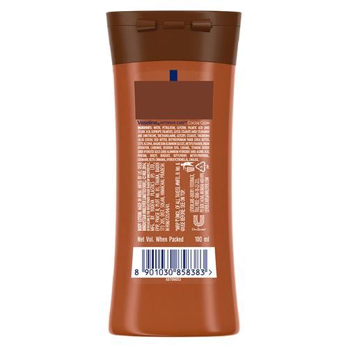 Vaseline Intensive Care Cocoa Glow Body Lotion - With Shea Butter, Non-Greasy Formula, 100 ml  