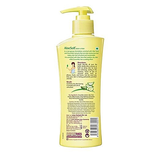 Buy Lotus Herbals Body Lotion Aloe Soft All Skin Types 250 Ml Online at