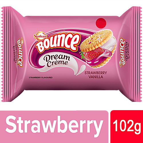 Buy Sunfeast Cream Biscuits Strawberry Vanilla 120 Gm Pouch Online at