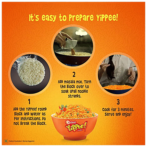 Sunfeast Yippee Magic Masala Noodles, 60 g Pouch 