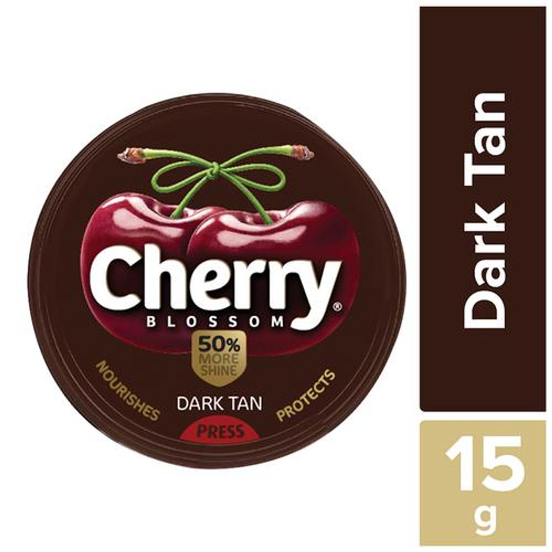 Cherry Blossom Wax Shoe Polish, Dark Tan, 15 g 