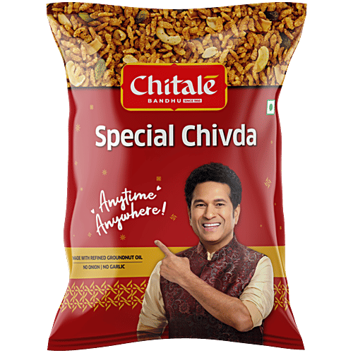 Chitale Bandhu Special Chivda, 200 g No Garlic & Onion, Made with Refined Groundnut Oil, Perfect Balance of Savoury & Spicy Flavours