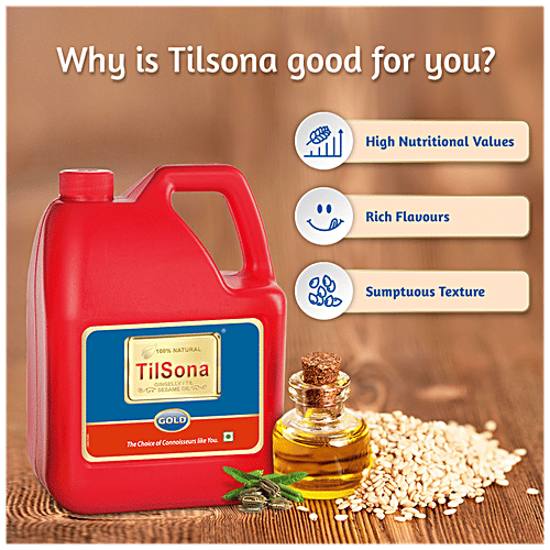 Tilsona Gold Gingelly/Til Sesame Oil, 5 L Jar 