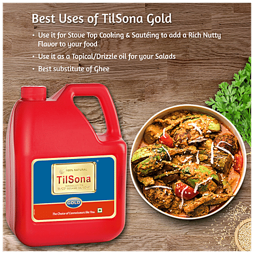 Tilsona Gold Gingelly/Til Sesame Oil, 5 L Jar 