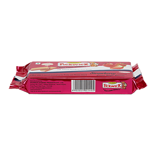 Pickwick  Creamy Wafer Biscuits - Strawberry, 100 g Pouch Trans Fat Free, With Natural Strawberry Fruit Powder