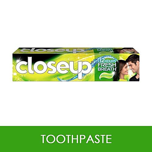Closeup Deep Action Lemon Mint Anti Germ Gel Toothpaste, 150 g 12 Hours Fresh Breath