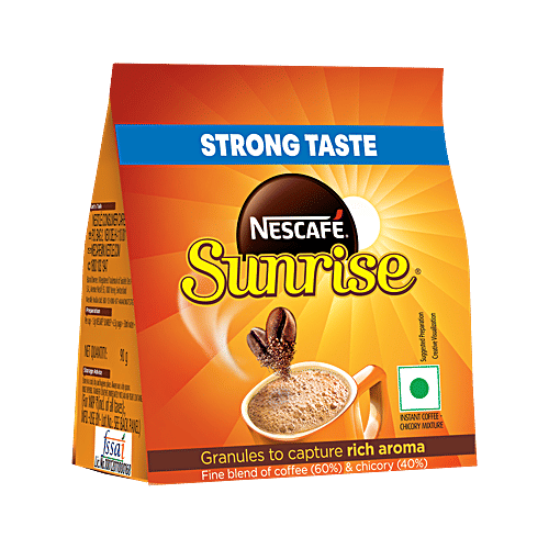 Nescafe  Sunrise Instant Coffee Powder - Chicory Mix, 90 g Pouch 