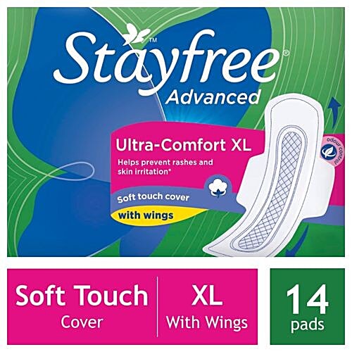 Buy STAYFREE Sanitary Pads Advanced Xl Soft UltraThin, With Wings 14