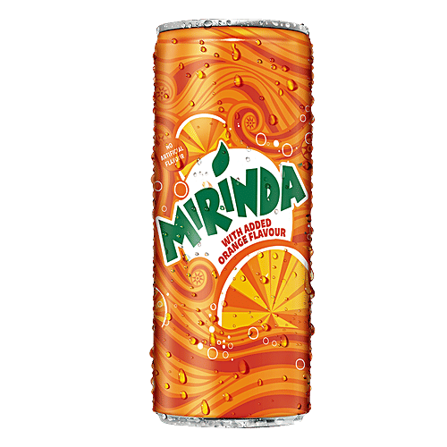 Mirinda Soft Drink - Orange, 250 ml Can 