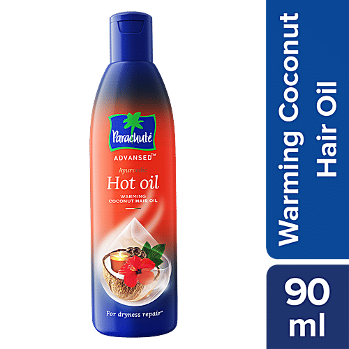 Parachute  Advansed Deep Conditioning Hot Oil - For Winter Dryness, Nourishes Dry Hair, Ayurvedic Warming Oils, 90 ml Bottle Ayurvedic Warming Oils