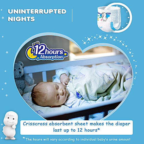 Mamypoko Extra Absorb Diaper Pants - S, 4-8 kg, Crisscross Absorbent Sheet, Upto 12 Hours Absorption, 42 pcs  