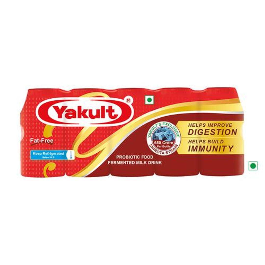 Yakult Probiotic Fermented Health Drink, 65 ml (Pack of 5)