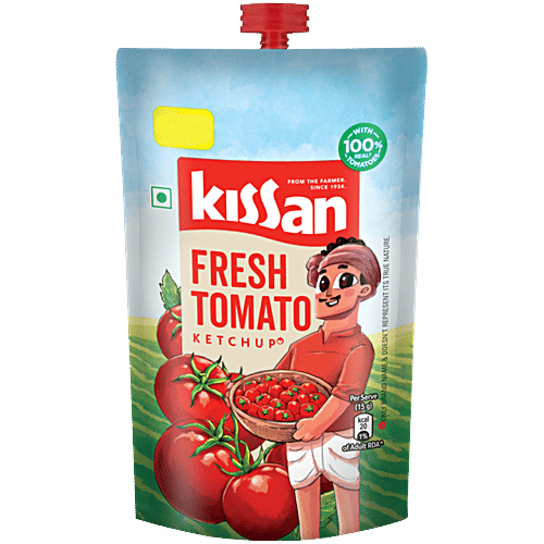 Kissan Fresh Tomato Ketchup, 90 g No Trans Fat