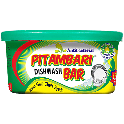 Pitambari Dishwash Bar, 800 g Powerful Lemon Fragrance
Removes Tough Stains