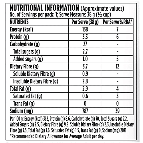 Saffola Masala Oats - Masala & Coriander, 38 g  No Cholesterol, No Trans Fat