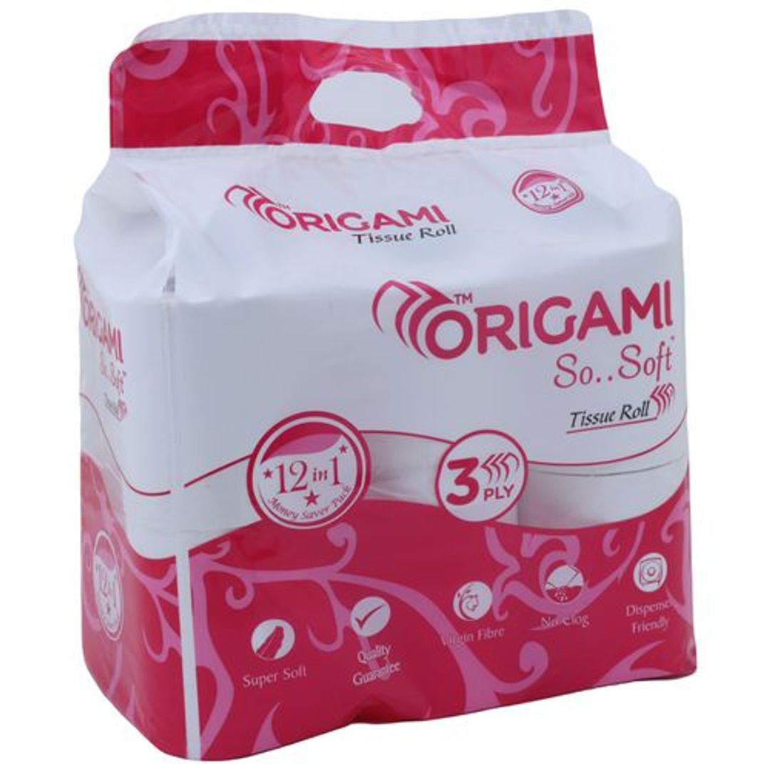 Origami So Soft 3 Ply Toilet Tissue, 10 + 2 Rolls 