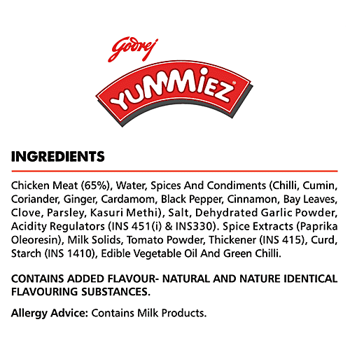 Godrej Yummiez Chicken Punjabi Tikka, 360 g Pouch Antibiotic Free
