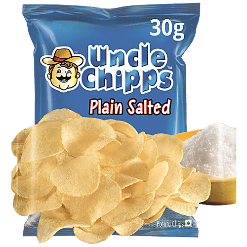 Uncle chipps Potato Chips - Plain Salted, 30 g Pouch