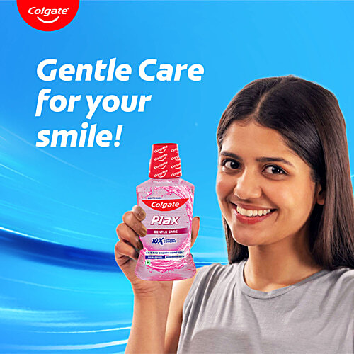 Colgate Plax Mouthwash - Gentle Care, 250 ml  No Alcohol, Removes Over 99% Of Germs