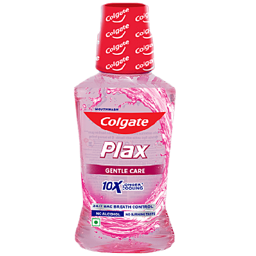 Colgate Plax Mouthwash - Gentle Care, 250 ml  No Alcohol, Removes Over 99% Of Germs
