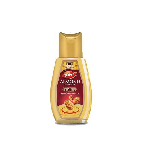 Dabur Almond Hair Oil - For Damage Free Hair, Prevents Hairloss & Dandruff, Enriched With Vitamin E & Soya Protein, 100 ml  