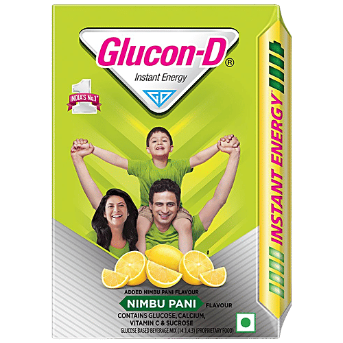Buy Glucon D Energy Drink Pure Glucose Nimbu Pani Flavour 200 Gm Carton